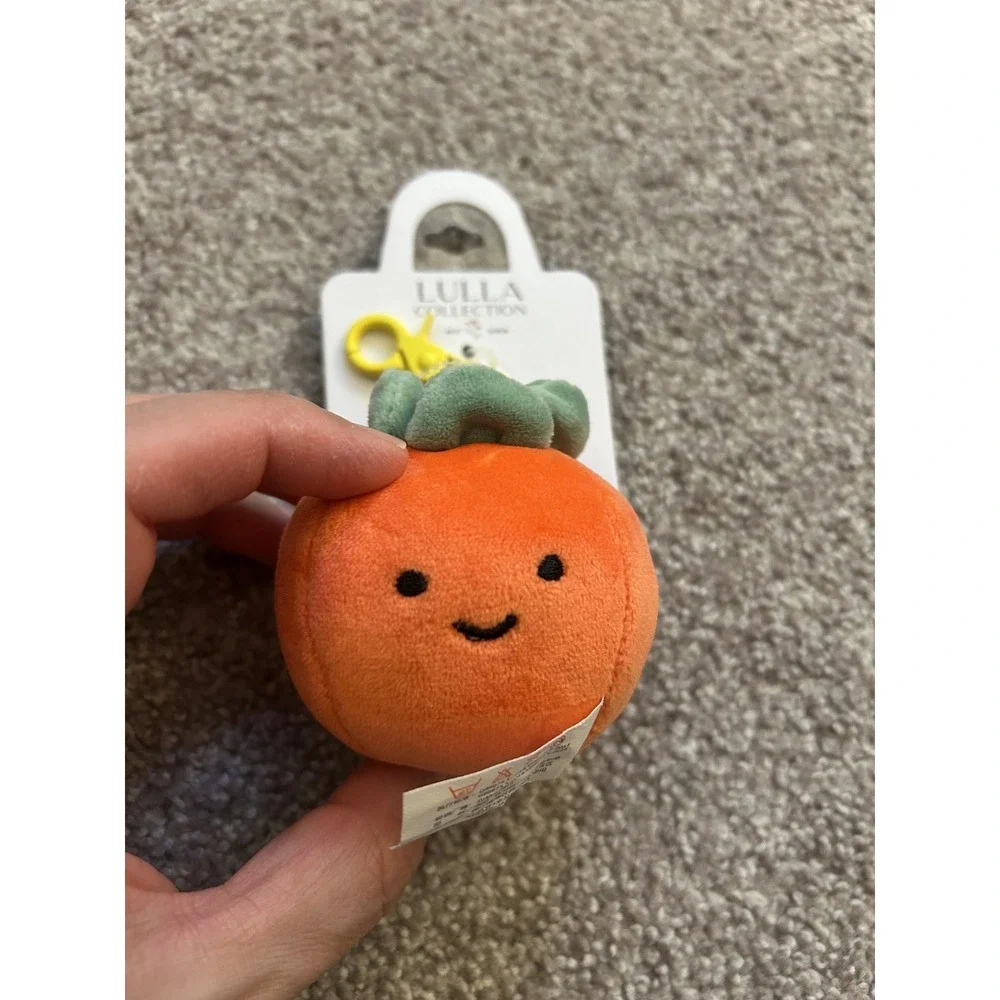 Lulla Collection Bag Charm Unisex OS Orange New Plush Fruit Keychain Accessory